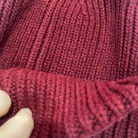 Unisex Acne Studios Burgundy Smiley Face Knit Hat - Picture 5 of 10